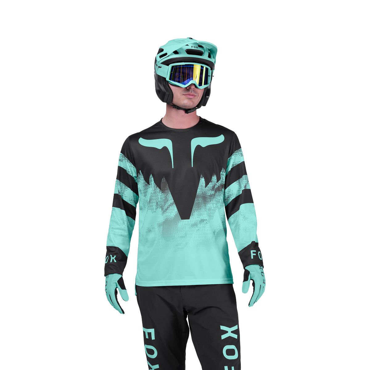 FOX RANGER KAIROS Lange Mouw Jersey Zwart/Blauw