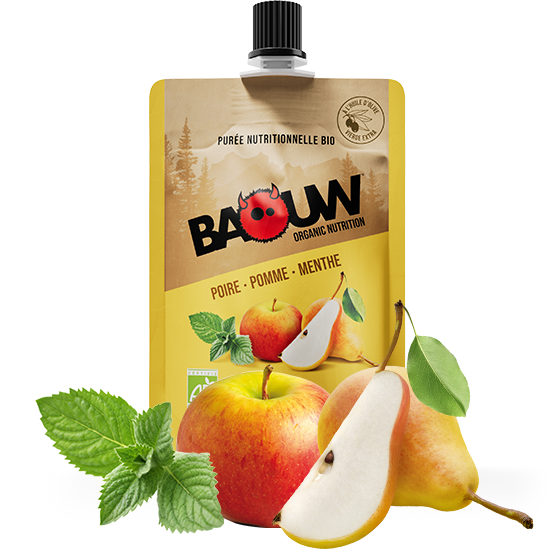 BAOUW Biologisch Recept Fruit Energie Puree Peer/Appel/Munt (90g)