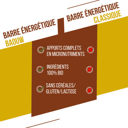 Energiereep BAOUW BIO EXTRA Banaan-Pecan (50g)