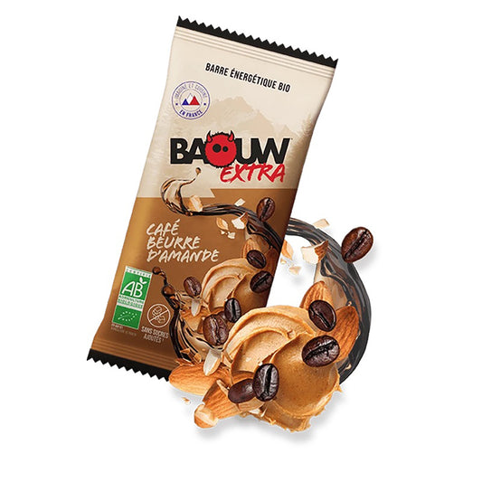 BAOUW ORGANIC EXTRA koffie-amandelboter energiereep (50g)