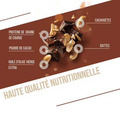 Eiwitreep BAOUW BIO EXTRA Chocolade/Pinda's (50g)