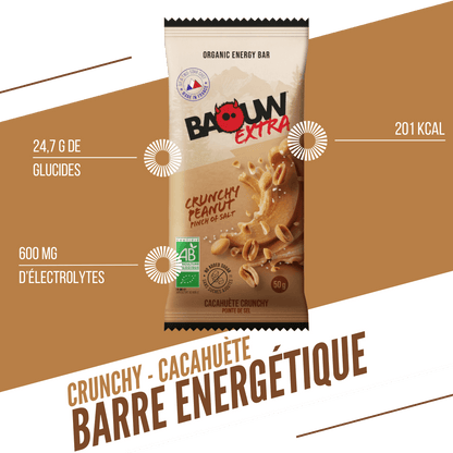 BAOUW BIO EXTRA Cacahuète Crunchy Energiereep (50g)