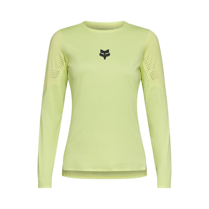 FOX FLEXAIR Dames Fietsshirt Lange Mouwen Geel Lime