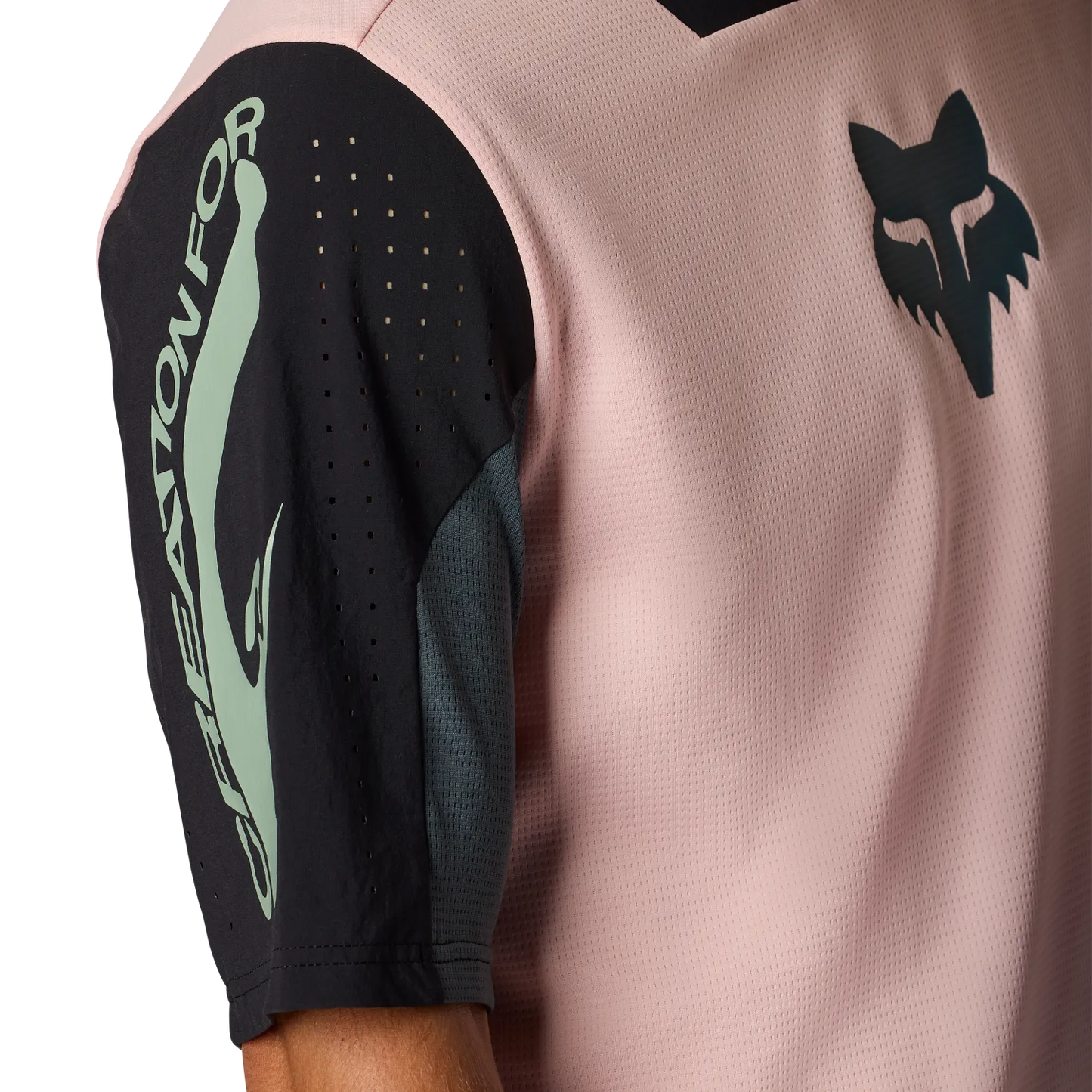 Maillot FOX DEFEND CREATION Manches Courtes Rose Blush