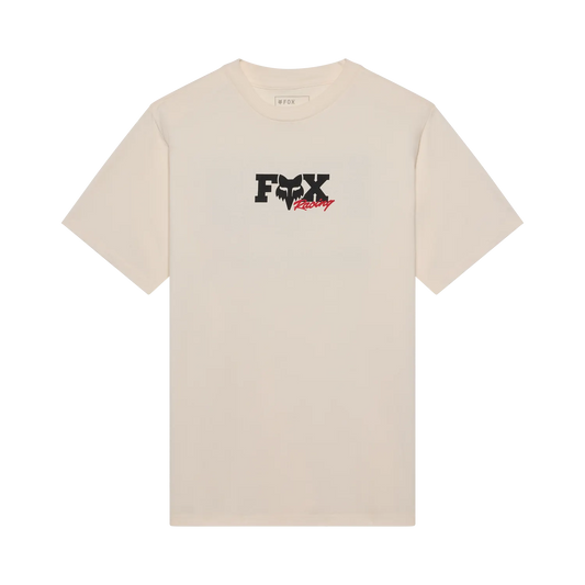 T-Shirt FOX CHECKER 195 ORIGINAL Manches Courtes Blanc Cassé