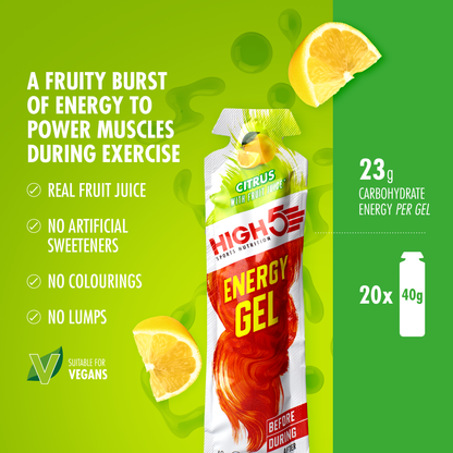 Energiegel HIGH5 ENERGY GEL (40g) Citroen