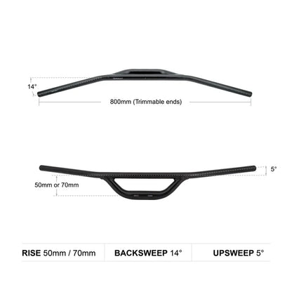 Stuur REDSHIFT Top Shelf Flat Rise 50mm 800mm
