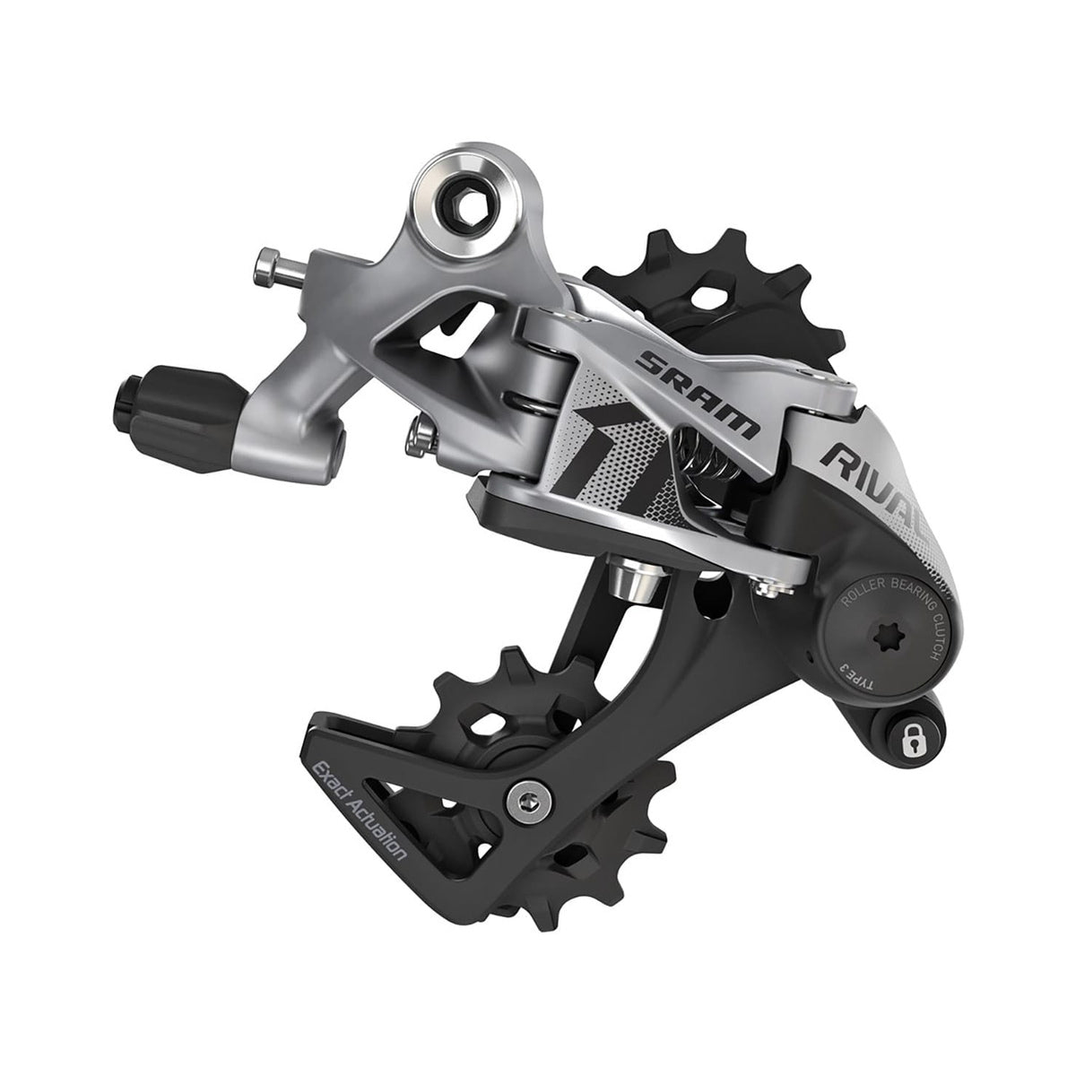SRAM RIVAL 1 11-speed achterderailleur met medium kooi – product op witte achtergrond