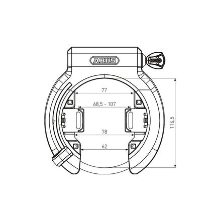 Frameslot ABUS R BK 6950M Xplus