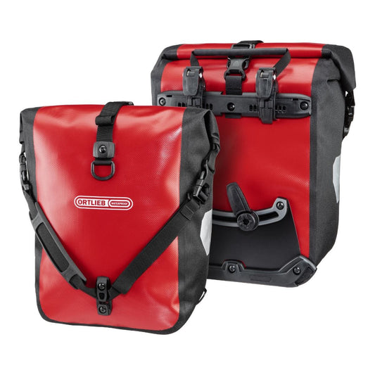 Paar ORTLIEB SPORT ROLLER 25 L Bagagetassen Rood