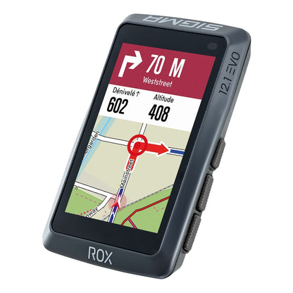 Compteur GPS SIGMA ROX 12.1 EVO Basic Noir — vue de trois quarts à droite