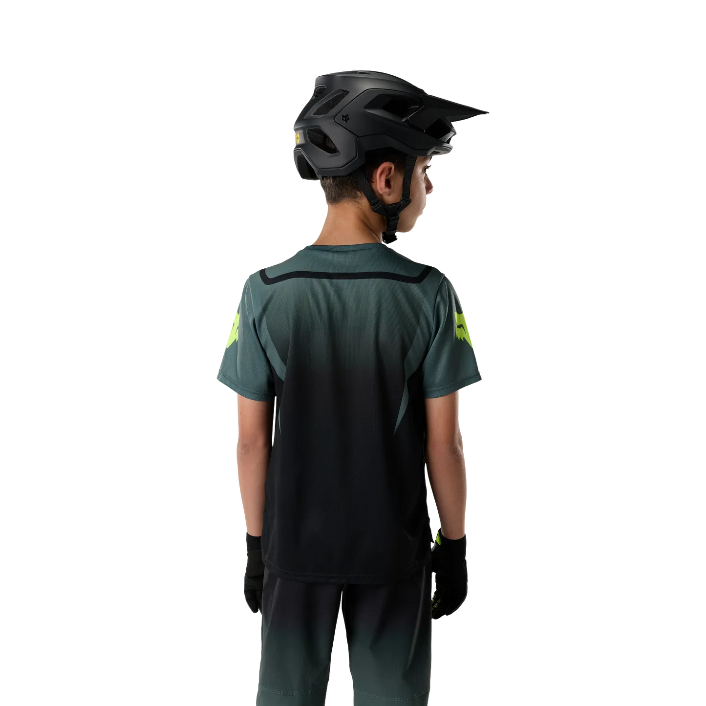 Maillot FOX RANGER FOUNDRY Junior Manches Courtes Vert Sauge