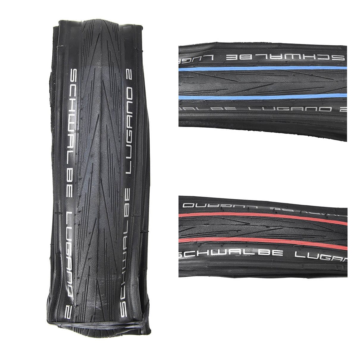 Pneu SCHWALBE LUGANO II 700x25c TubeType K-Guard Tubetype Souple Rouge