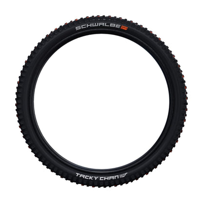 Band SCHWALBE TACKY CHAN 27.5x2.40 Super Gravity Addix Soft Tubeless Ready Soepel Zwart
