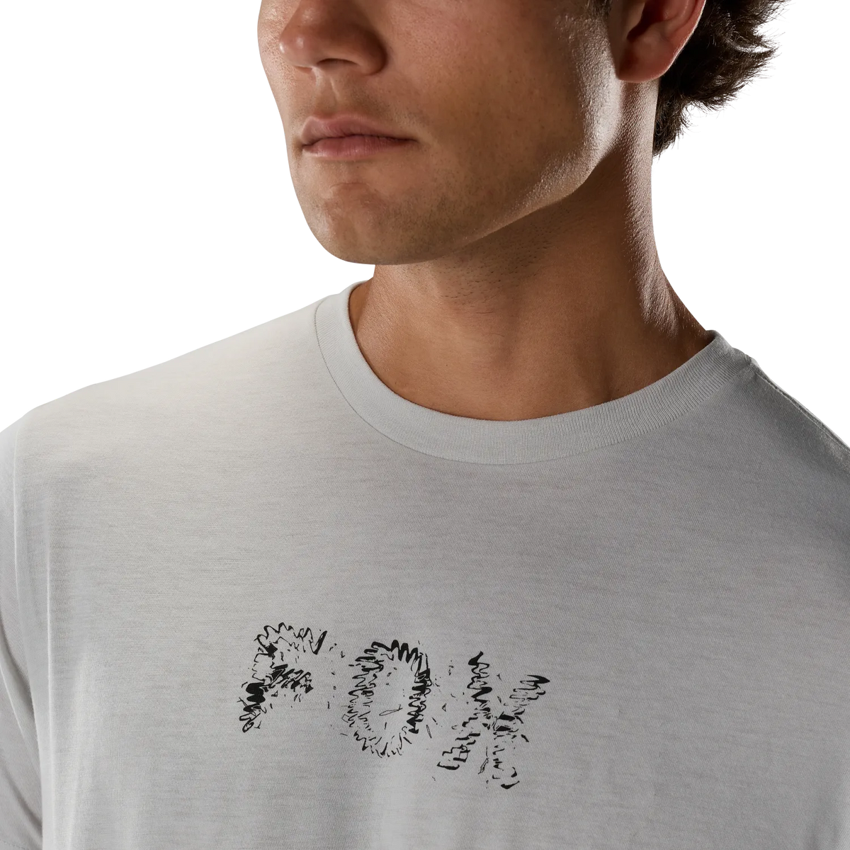 T-Shirt FOX SLOWBURN DRI-RELEASE Korte Mouwen Lichtgrijs
