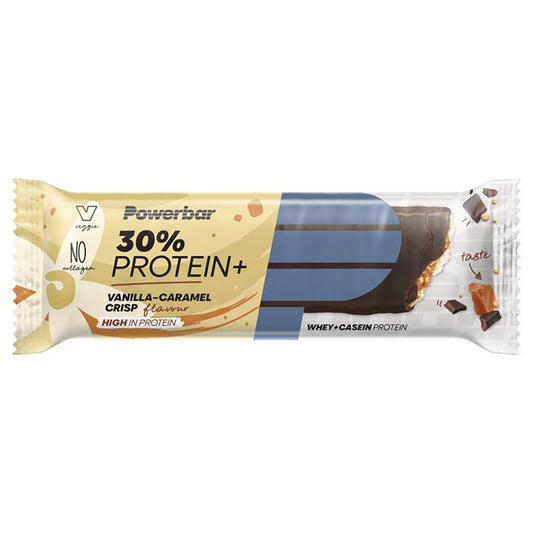 POWERBAR 30% PROTEIN PLUS Herstel reep (55 g) Karamel Vanille Knapperig