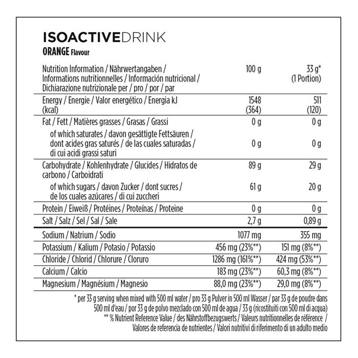 POWERBAR ISOACTIVE Energiedrank (1,3 kg) Sinaasappel