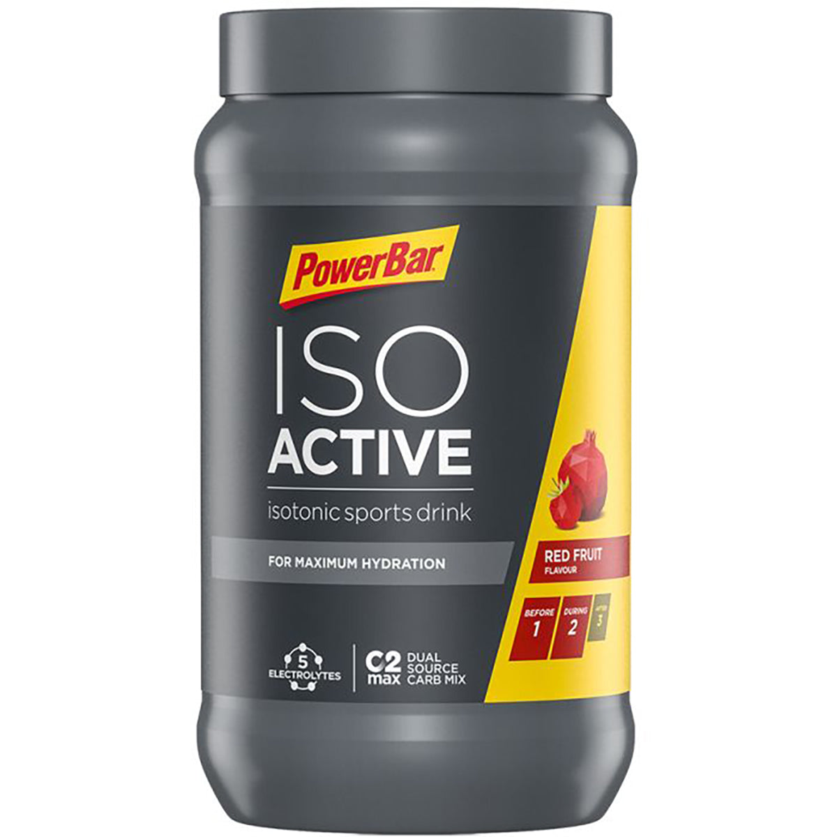 POWERBAR ISOACTIVE Energiedrank (600 g) Rode vruchten