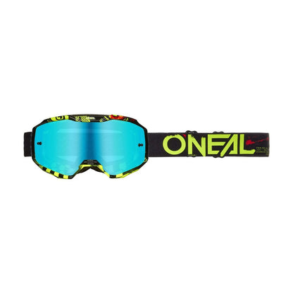 O'NEAL B-10 ATTACK Junior-masker Zwart/Geel Radium Blauw-vizier