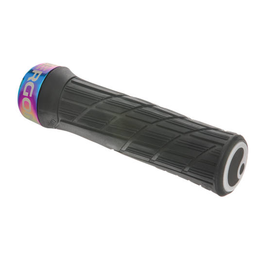 ERGON GE1 EVO Factory Slim handvatten in bevroren stealthzwart met Oil Slick-klemringen