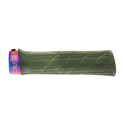 ERGON GE1 EVO Factory handvatten in bevroren mosgroen met Oil Slick-klemringen – detail