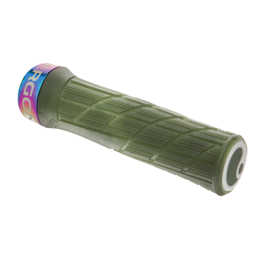 ERGON GE1 EVO Factory Slim handvatten in bevroren mosgroen met Oil Slick-klemringen