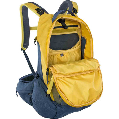 Rugzak met rugbescherming EVOC TRAIL PRO 26L Geel/Blauw