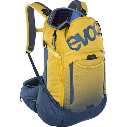 Rugzak met rugbescherming EVOC TRAIL PRO 26L Geel/Blauw