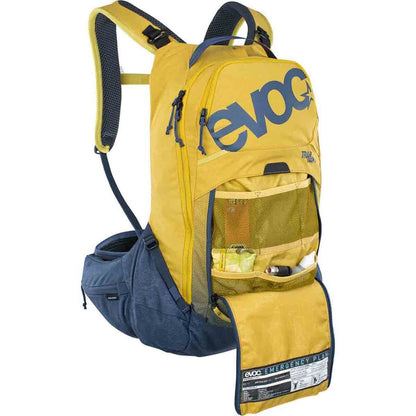 Rugzak met Rugplaat EVOC TRAIL PRO 16L Geel/Blauw