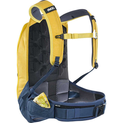 Rugzak met rugbescherming EVOC TRAIL PRO 10L Geel/Blauw