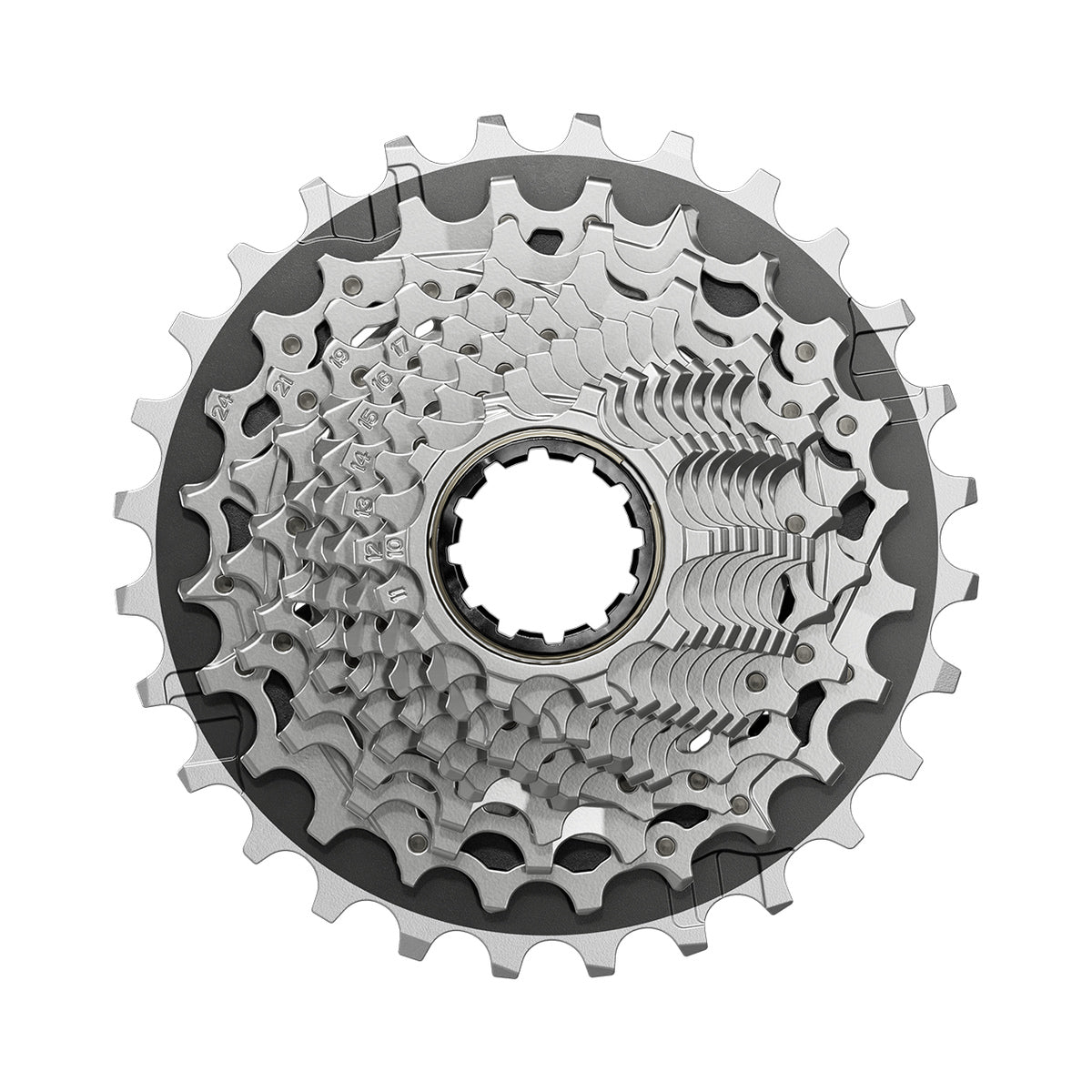 SRAM FORCE XG-1270 E1-cassette met 12 versnellingen – hoofdfoto op witte achtergrond