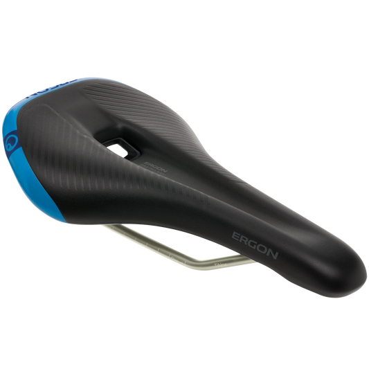 ERGON SM Pro-zadel Midsummer Blue S/M met TiNox-rails