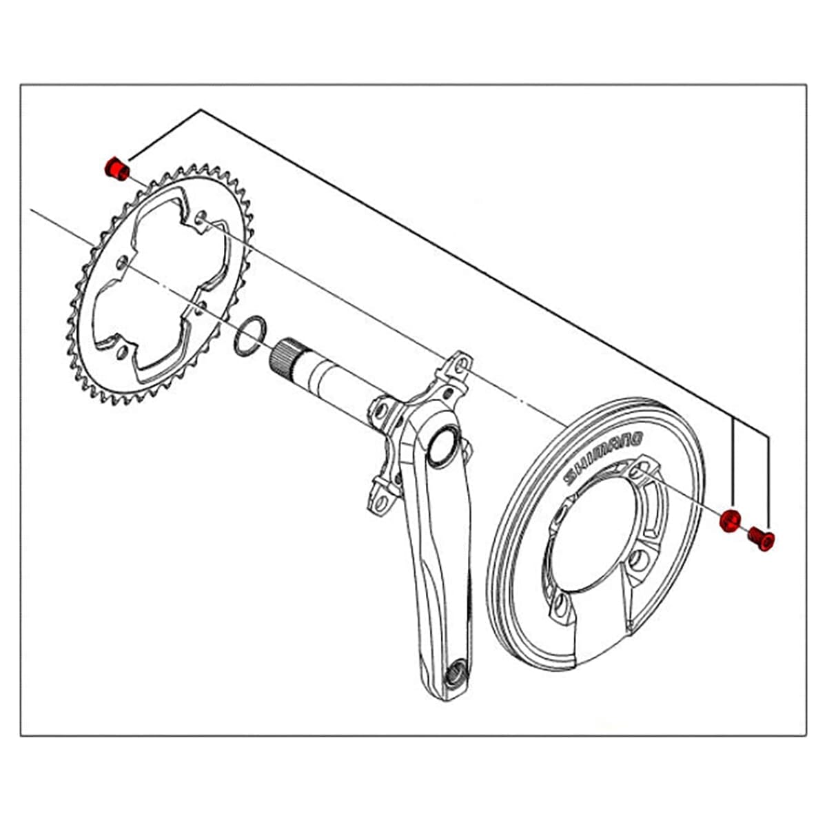 Kit de Vis Cheminée SHIMANO SAINT M810 / M815 (x4) Or