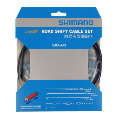 Kabelset en Derailleurkabelmantels SHIMANO DURA-ACE 9000 Polymeer Zwart