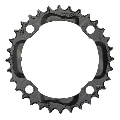 Middelste Kettingblad SHIMANO DEORE M590 9V 4 Gaten 104 mm Zwart
