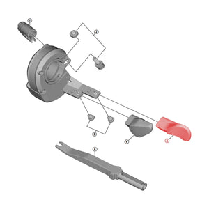 Drukknop B voor Rechter Versnellingsschakelaar SHIMANO XT Di2 SW-M8050 #Y0B200010