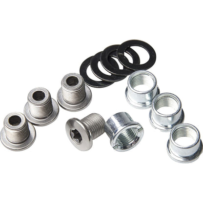 Kit 4 Bouten en Schoorstenen M8x8,5 mm voor Trapas SHIMANO ZEE FC-M640