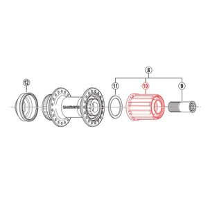 Vrijlooplichaam MTB SHIMANO FH-RM66 #Y3TD98050