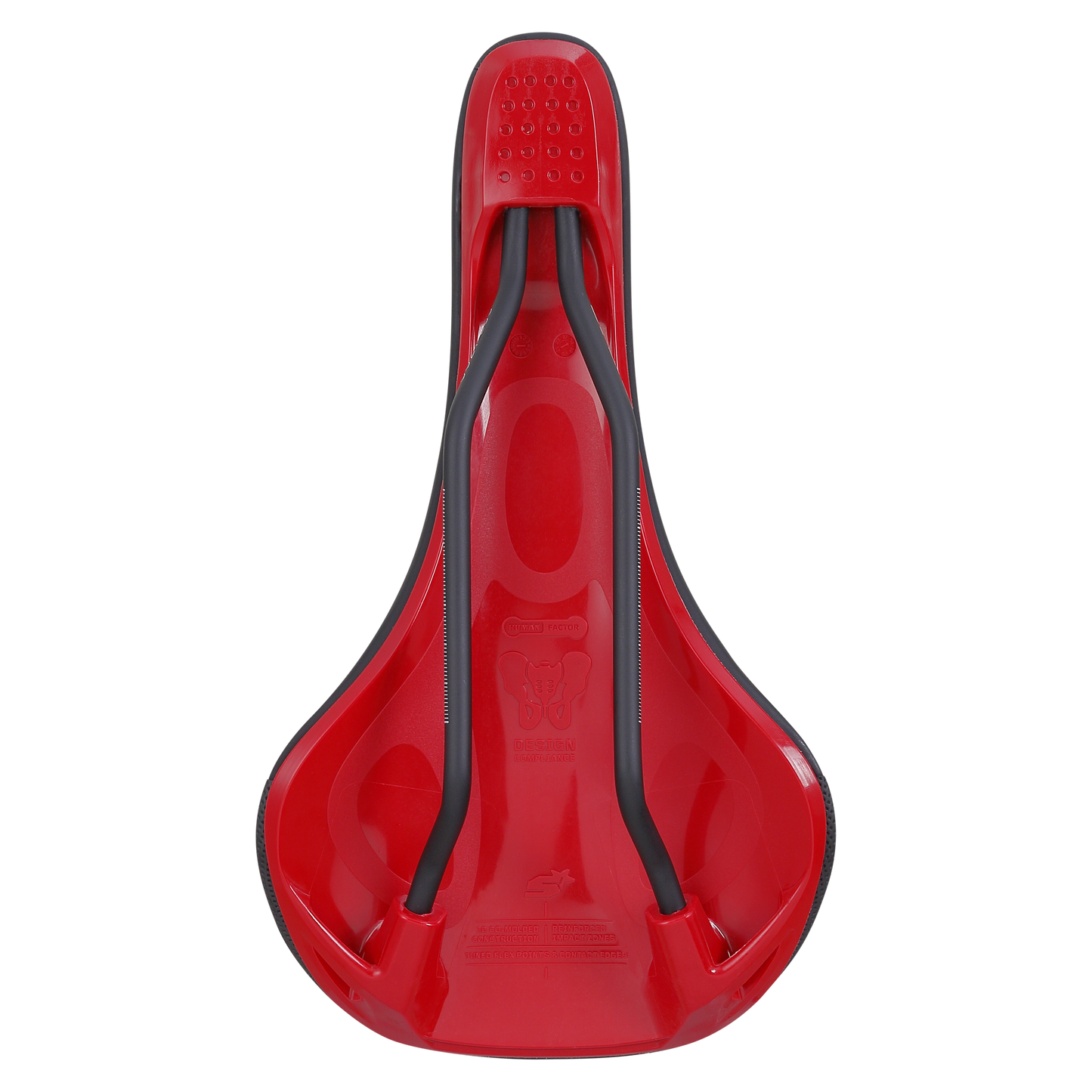 Selle SPANK OOZY 280 144mm Rails CrMo Rouge