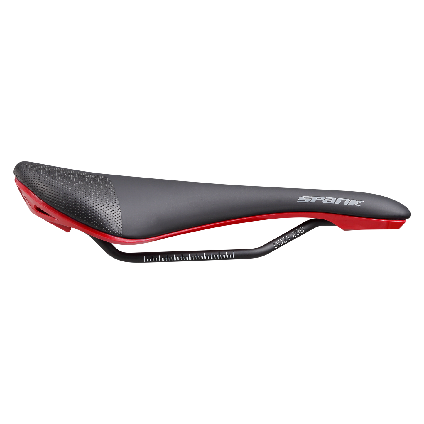 Selle SPANK OOZY 280 144mm Rails CrMo Rouge