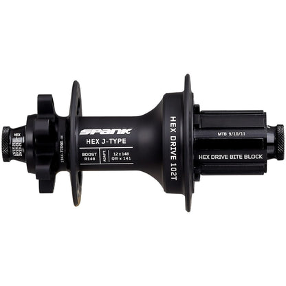 Achterwielnaaf SPANK HEX DRIVE 102T 12x148 mm Boost