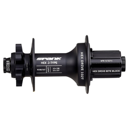 Achterwielnaaf SPANK HEX DRIVE 102T 12x150/157 mm