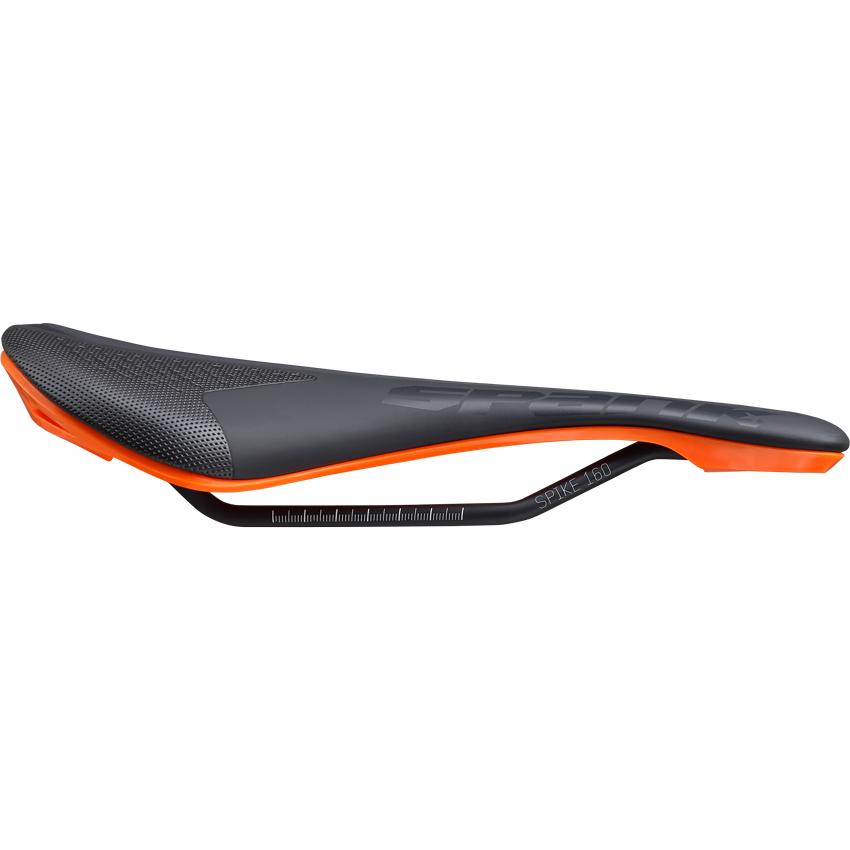 Selle SPANK SPIKE 160 Cuir Rails CrMo Orange