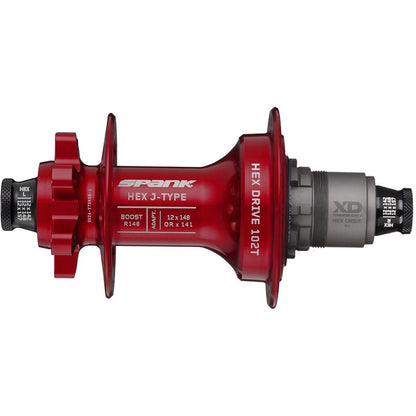 Moyeu Arrière SPANK HEX DRIVE 102T 12x148 mm Boost E-Plus Rouge