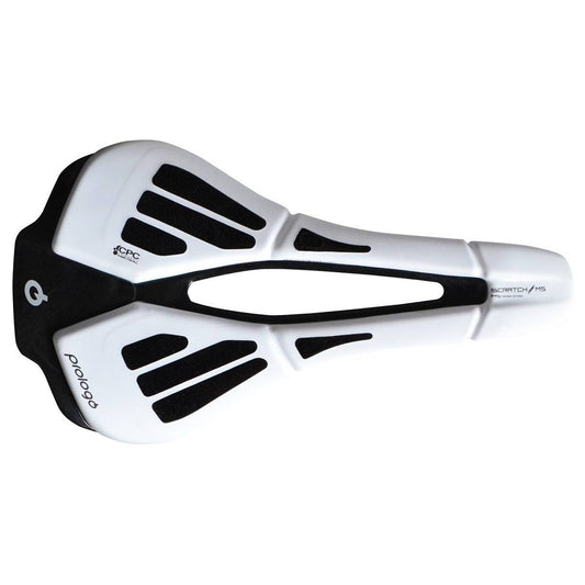 Selle PROLOGO SCRATCH M5 PAS CPC Rails Tirox largeur 140mm Blanc