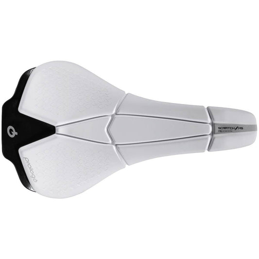 Selle PROLOGO SCRATCH M5 Rails Carbone largeur 140mm Blanc