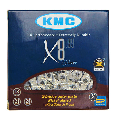 Ketting 6/7/8V KMC X8 Zilver
