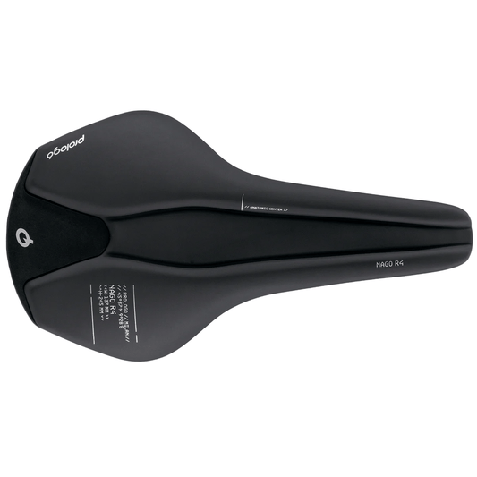 Selle PROLOGO NAGO R4 Largeur 147mm Rails Carbone Noir