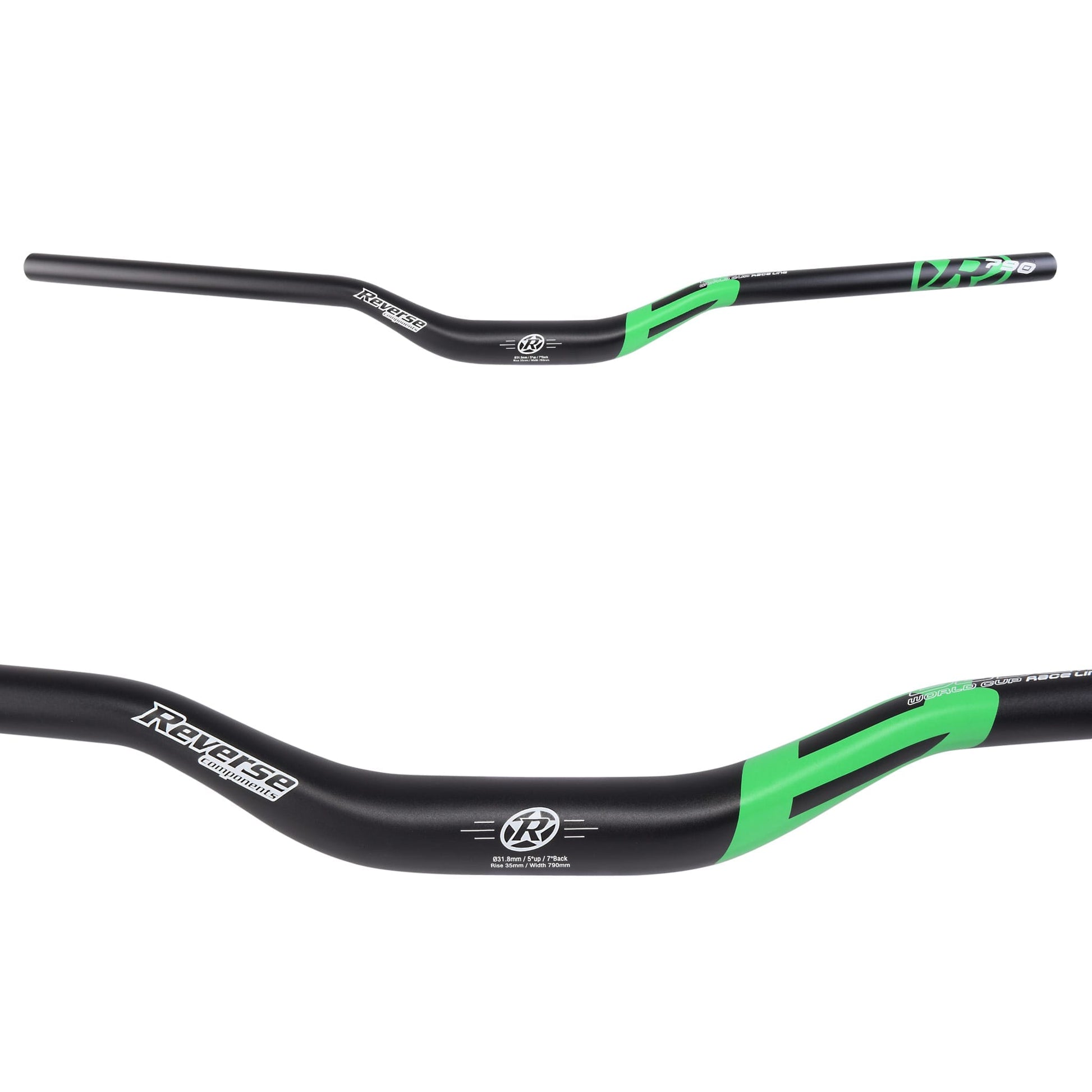 Cintre REVERSE COMPONENTS BASE Rise 35mm 790mm Noir/Vert