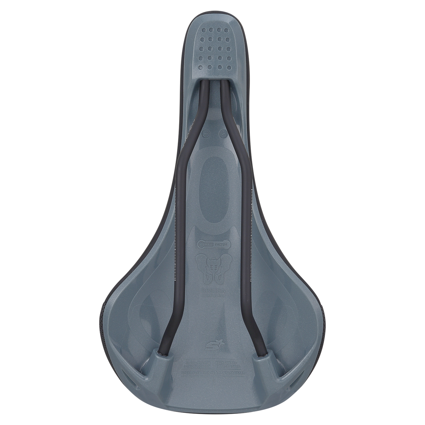 Selle SPANK SPIKE 160 Cuir Rails CrMo Gris